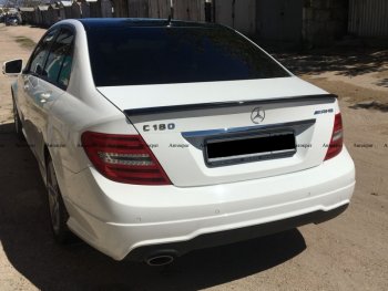 3 399 р. Лип спойлер АВТОКРАТ AMG  Mercedes-Benz C-Class  W204 (2007-2015) дорестайлинг седан, рестайлинг седан (Неокрашенный)  с доставкой в г. Санкт‑Петербург. Увеличить фотографию 4