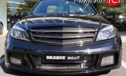 8 149 р. Радиаторная решётка Brabus Bullit Mercedes-Benz C-Class W204 дорестайлинг седан (2007-2011) (Неокрашенная)  с доставкой в г. Санкт‑Петербург. Увеличить фотографию 1