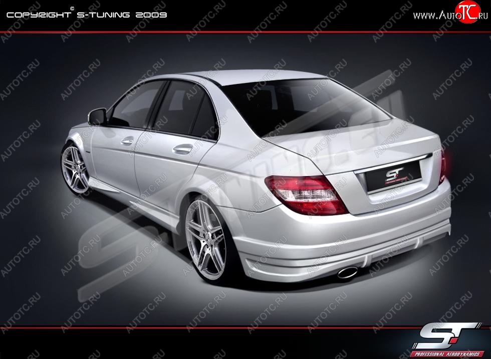 25 899 р. Задний бампер Wild Mercedes-Benz C-Class W204 дорестайлинг седан (2007-2011)  с доставкой в г. Санкт‑Петербург