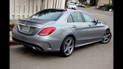 5 249 р. Лип спойлер C63 AMG Mercedes-Benz C-Class W205 дорестайлинг седан (2015-2018) (Неокрашенный)  с доставкой в г. Санкт‑Петербург. Увеличить фотографию 2