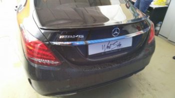 3 399 р. Лип спойлер АВТОКРАТ  Mercedes-Benz C-Class  W205 (2015-2018) дорестайлинг седан (Неокрашенный)  с доставкой в г. Санкт‑Петербург. Увеличить фотографию 4