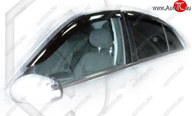 2 599 р. Дефлектора окон CA-Plastic  Mercedes-Benz E-Class  W211 (2002-2009) дорестайлинг седан, рестайлинг седан (Classic полупрозрачный, Без хром.молдинга)  с доставкой в г. Санкт‑Петербург