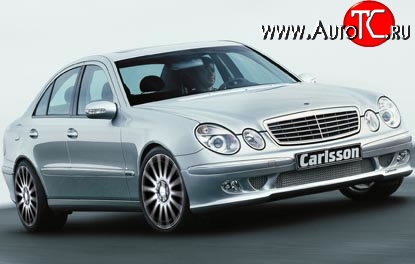 11 399 р. Накладка Carlsson на передний бампер Mercedes-Benz E-Class W211 дорестайлинг седан (2002-2006) (Неокрашенная)  с доставкой в г. Санкт‑Петербург