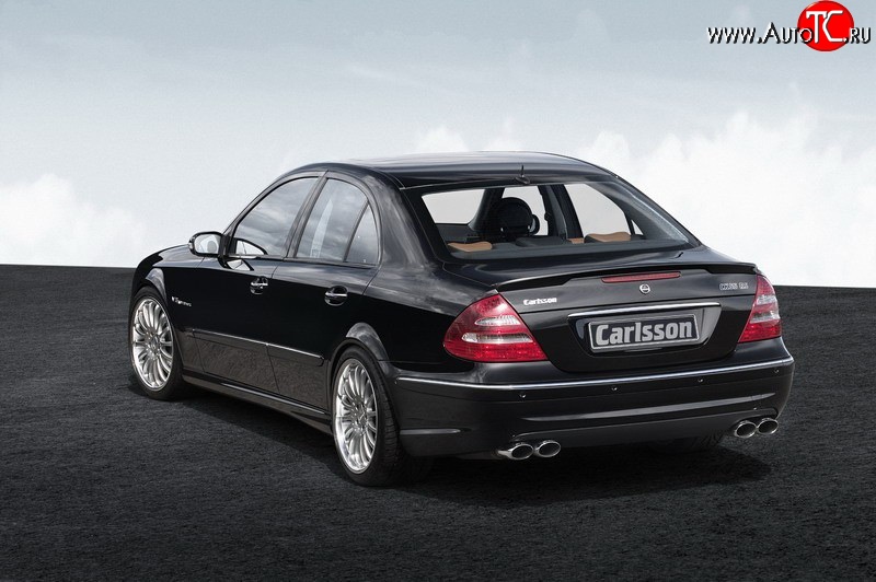 11 399 р. Накладка Carlsson на задний бампер Mercedes-Benz E-Class W211 дорестайлинг седан (2002-2006) (Неокрашенная)  с доставкой в г. Санкт‑Петербург