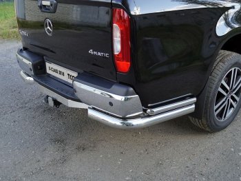 37 649 р. Защита заднего бампера (уголки двойные) ТСС 76,1/42,4 мм  Mercedes-Benz X class  W470 (2017-2020)  с доставкой в г. Санкт‑Петербург. Увеличить фотографию 1