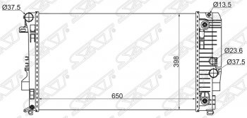 9 599 р. Радиатор двигателя (пластинчатый, 2.0D/2.2D/3.2/3.5, МКПП/АКПП) SAT  Mercedes-Benz Vito  W639 (2003-2014) дорестайлинг, рестайлинг  с доставкой в г. Санкт‑Петербург. Увеличить фотографию 1