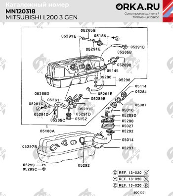 17 999 р. Бак топливный BAKPLAST (75 л, пластиковый) Mitsubishi L200 3 K6T-K7T дорестайлинг (1996-2005)  с доставкой в г. Санкт‑Петербург. Увеличить фотографию 6