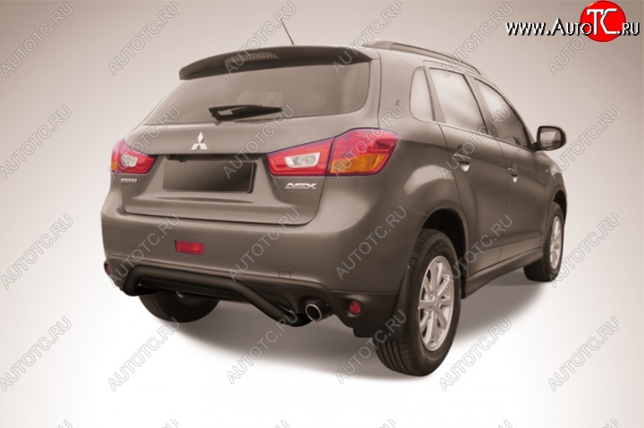 6 949 р. Защита заднего бампера d57 Slitkoff  Mitsubishi ASX (2013-2016) 1-ый рестайлинг (Цвет: серебристый)  с доставкой в г. Санкт‑Петербург