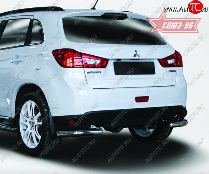 7 919 р. Защита заднего бампера из боковых уголков Souz-96 (d60) Mitsubishi ASX 1-ый рестайлинг (2013-2016)  с доставкой в г. Санкт‑Петербург