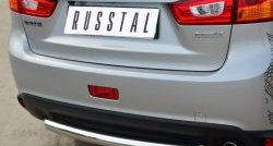 12 499 р. Одинарная защита заднего бампера из трубы диаметром 63 мм Russtal Mitsubishi ASX 1-ый рестайлинг (2013-2016)  с доставкой в г. Санкт‑Петербург. Увеличить фотографию 2