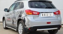 12 499 р. Одинарная защита заднего бампера из трубы диаметром 63 мм Russtal Mitsubishi ASX 1-ый рестайлинг (2013-2016)  с доставкой в г. Санкт‑Петербург. Увеличить фотографию 4