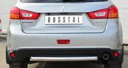 Одинарная защита заднего бампера из трубы диаметром 63 мм Russtal Mitsubishi ASX 1-ый рестайлинг (2013-2016)