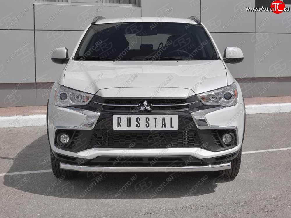 13 999 р. Защита переднего бампера (Ø63 мм, секции, нержавейка) Russtal Mitsubishi ASX 2-ой рестайлинг (2017-2020)  с доставкой в г. Санкт‑Петербург