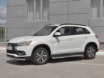 13 999 р. Защита переднего бампера (Ø63 мм, секции, нержавейка) Russtal Mitsubishi ASX 2-ой рестайлинг (2017-2020)  с доставкой в г. Санкт‑Петербург. Увеличить фотографию 2