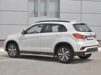 14 749 р. Защита заднего бампера (Ø63 мм, нержавейка) RUSSTAL Mitsubishi ASX 2-ой рестайлинг (2017-2020)  с доставкой в г. Санкт‑Петербург. Увеличить фотографию 2