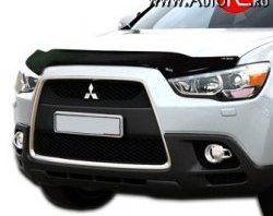 2 879 р. Дефлектор капота NovLine long Mitsubishi ASX дорестайлинг (2010-2012)  с доставкой в г. Санкт‑Петербург. Увеличить фотографию 1