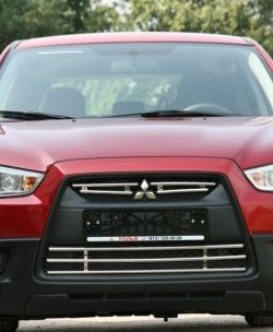 5 444 р. Декоративная вставка воздухозаборника Novline (d16 мм) Mitsubishi ASX дорестайлинг (2010-2012)  с доставкой в г. Санкт‑Петербург. Увеличить фотографию 1