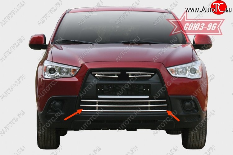 5 579 р. Декоративный элемент воздухозаборника Souz-96 (d16) Mitsubishi ASX дорестайлинг (2010-2012)  с доставкой в г. Санкт‑Петербург