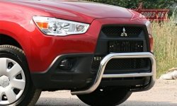 8 999 р. Защита переднего бампера Souz-96 (d60) Mitsubishi ASX дорестайлинг (2010-2012)  с доставкой в г. Санкт‑Петербург. Увеличить фотографию 2