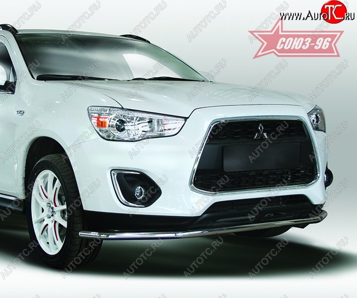 8 459 р. Защита переднего бампера (d42) Souz-96 Mitsubishi ASX 1-ый рестайлинг (2013-2016)  с доставкой в г. Санкт‑Петербург