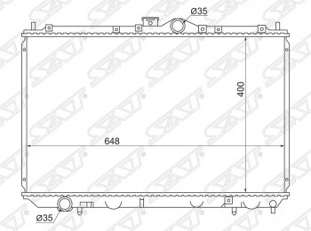 Радиатор двигателя (пластинчатый, 1.6, МКПП) SAT Mitsubishi (Митсубиси) Carisma (Каризма) (1996-2004)