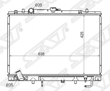 Радиатор двигателя (пластинчатый, 3.0/3.5, МКПП/АКПП) SAT  Challenger  K9-W, Pajero Sport  PA