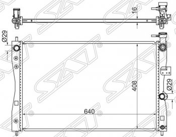 Радиатор двигателя SAT (пластинчатый, МКПП/АКПП) Mitsubishi Colt Z20, Z30 хэтчбэк 3 дв. дорестайлинг (2002-2009)