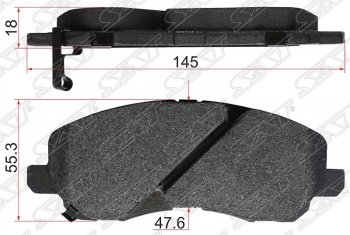 1 139 р. Колодки тормозные SAT (передние) Mitsubishi Eclipse (1995-1998)  с доставкой в г. Санкт‑Петербург. Увеличить фотографию 1