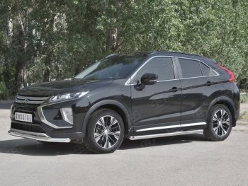 11 449 р. Защита переднего бампера (Ø63 мм, нержавейка) Russtal Mitsubishi Eclipse Cross GK (2017-2024)  с доставкой в г. Санкт‑Петербург. Увеличить фотографию 2