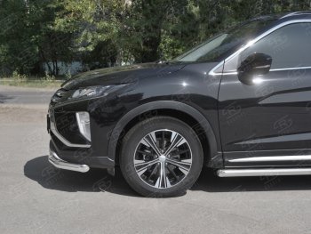 11 449 р. Защита переднего бампера (Ø63 мм, нержавейка) Russtal Mitsubishi Eclipse Cross GK (2017-2024)  с доставкой в г. Санкт‑Петербург. Увеличить фотографию 3