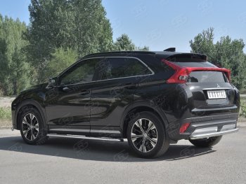 15 999 р. Защита заднего бампера (Ø63 мм, нержавейка) SLITKOFF  Mitsubishi Eclipse Cross  GK (2017-2021) дорестайлинг  с доставкой в г. Санкт‑Петербург. Увеличить фотографию 2