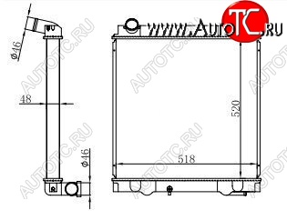 11 949 р. Радиатор двигателя (пластинчатый, МКПП) SAT Mitsubishi Fuso Canter (2000-2007)  с доставкой в г. Санкт‑Петербург