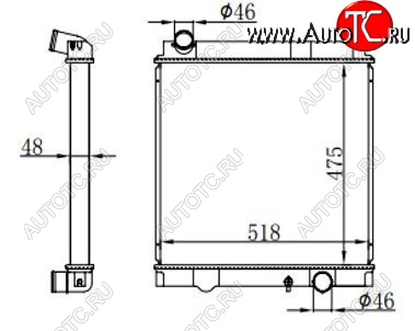 10 349 р. Радиатор двигателя (пластинчатый, МКПП) SAT Mitsubishi Fuso Canter (2000-2007)  с доставкой в г. Санкт‑Петербург