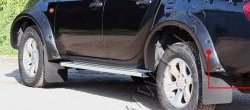 27 849 р. Накладки на колёсные арки RA (усиленные)  Mitsubishi L200  5 KK,KL (2015-2019) дорестайлинг (Поверхность глянец (под окраску), Неокрашенные)  с доставкой в г. Санкт‑Петербург. Увеличить фотографию 1