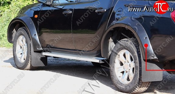 27 849 р. Накладки на колёсные арки RA (усиленные)  Mitsubishi L200  5 KK,KL (2015-2019) дорестайлинг (Поверхность глянец (под окраску), Неокрашенные)  с доставкой в г. Санкт‑Петербург