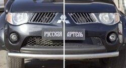 2 189 р. Защитная сетка решетки переднего бампера РА  Mitsubishi L200  4 (2006-2014)  с доставкой в г. Санкт‑Петербург. Увеличить фотографию 2
