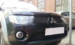 1 499 р. Сетка в решетку радиатора Russtal  Mitsubishi L200  4 - Pajero Sport  2 PB (черная)  с доставкой в г. Санкт‑Петербург. Увеличить фотографию 5