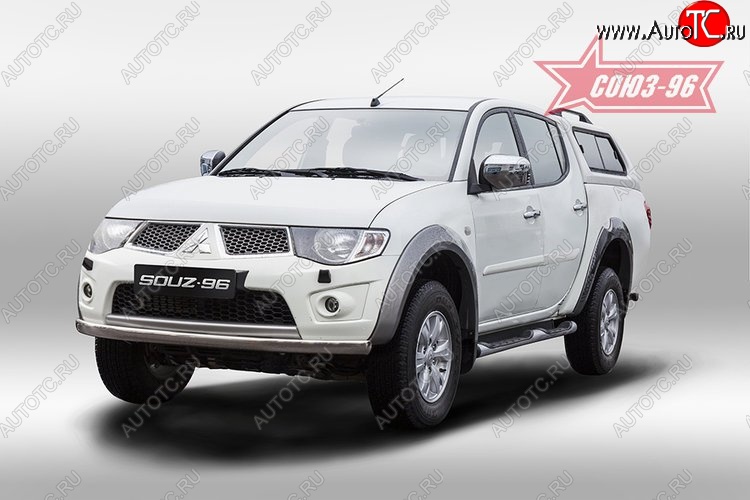 13 904 р. Овальная защита переднего бампера (d75х42) Souz-96 Mitsubishi L200 4  дорестайлинг (2006-2014)  с доставкой в г. Санкт‑Петербург