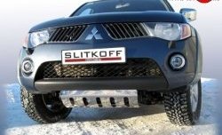 5 599 р. Защита картера двигателя Slitkoff  Mitsubishi L200 ( 4,  5 KK,KL) (2006-2022)  дорестайлинг, рестайлинг  с доставкой в г. Санкт‑Петербург. Увеличить фотографию 1