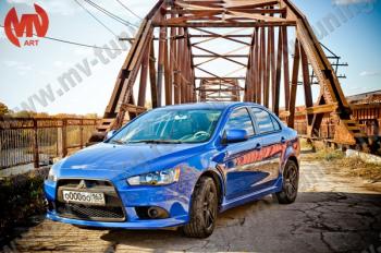 Накладки порогов EVO Mitsubishi Lancer 10 седан дорестайлинг (2007-2010)