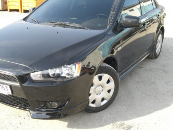 5 499 р. Пороги накладки INTENSE 2.0  Mitsubishi Lancer  10 (2007-2017) седан дорестайлинг, седан рестайлинг, хэтчбек 5 дв рестайлинг (Неокрашенные)  с доставкой в г. Санкт‑Петербург. Увеличить фотографию 3