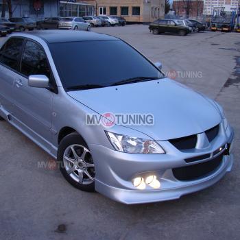 1 149 р. Реснички на фары var №1 (узкие)  Mitsubishi Lancer  9 CS (2003-2009) седан 1-ый рестайлинг, универсал 1-ый рестайлинг, седан 2-ой рестайлинг, универсал 2-ой рестайлинг (Неокрашенные)  с доставкой в г. Санкт‑Петербург. Увеличить фотографию 2