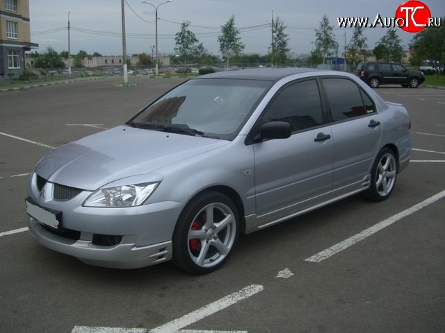 4 999 р. Накладка на передний бампер EGR Mitsubishi Lancer 9 1-ый рестайлинг седан (2003-2005) (Неокрашенная)  с доставкой в г. Санкт‑Петербург