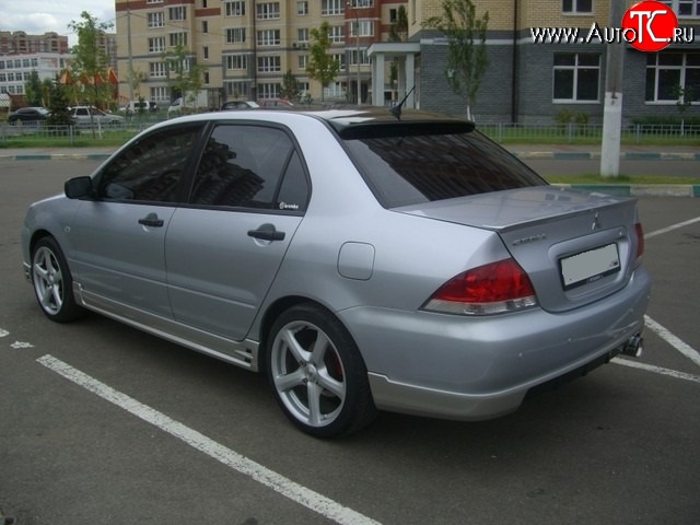 4 999 р. Накладка на задний бампер EGR Mitsubishi Lancer 9 1-ый рестайлинг седан (2003-2005) (Неокрашенная)  с доставкой в г. Санкт‑Петербург