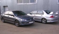 6 699 р. Пороги накладки EVO 9 Mitsubishi Lancer 9 1-ый рестайлинг универсал (2003-2005) (Неокрашенные)  с доставкой в г. Санкт‑Петербург. Увеличить фотографию 2