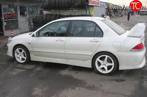 6 699 р. Пороги накладки EVO 9 Mitsubishi Lancer 9 1-ый рестайлинг универсал (2003-2005) (Неокрашенные)  с доставкой в г. Санкт‑Петербург