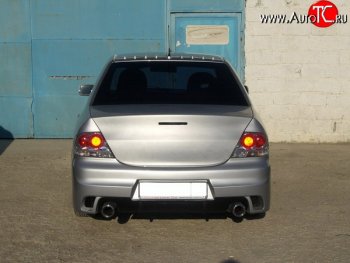 18 499 р. Задний бампер INGS Extreem  Mitsubishi Lancer  9 (2003-2009) 1-ый рестайлинг седан, 2-ой рестайлинг седан (Неокрашенный)  с доставкой в г. Санкт‑Петербург. Увеличить фотографию 4