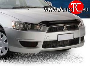 2 069 р. Дефлектор капота NovLine (короткий) Mitsubishi Lancer 10 седан дорестайлинг (2007-2010)  с доставкой в г. Санкт‑Петербург