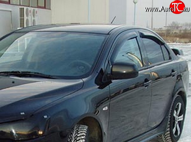 2 499 р. Дефлекторы окон (ветровики) Novline 4 шт. (седан)  Mitsubishi Lancer  10 (2007-2010) седан дорестайлинг  с доставкой в г. Санкт‑Петербург