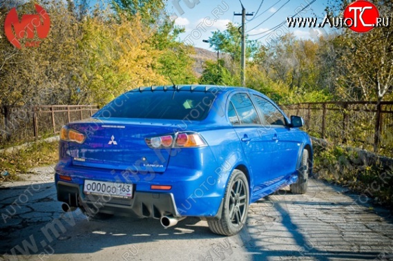 1 649 р. Козырёк на заднее стекло Zodiak Generator (6 зубьев) Mitsubishi Lancer 10 седан дорестайлинг (2007-2010) (Неокрашенный)  с доставкой в г. Санкт‑Петербург